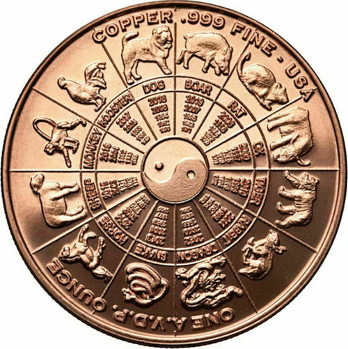 1 oz Copper Round - Cancer