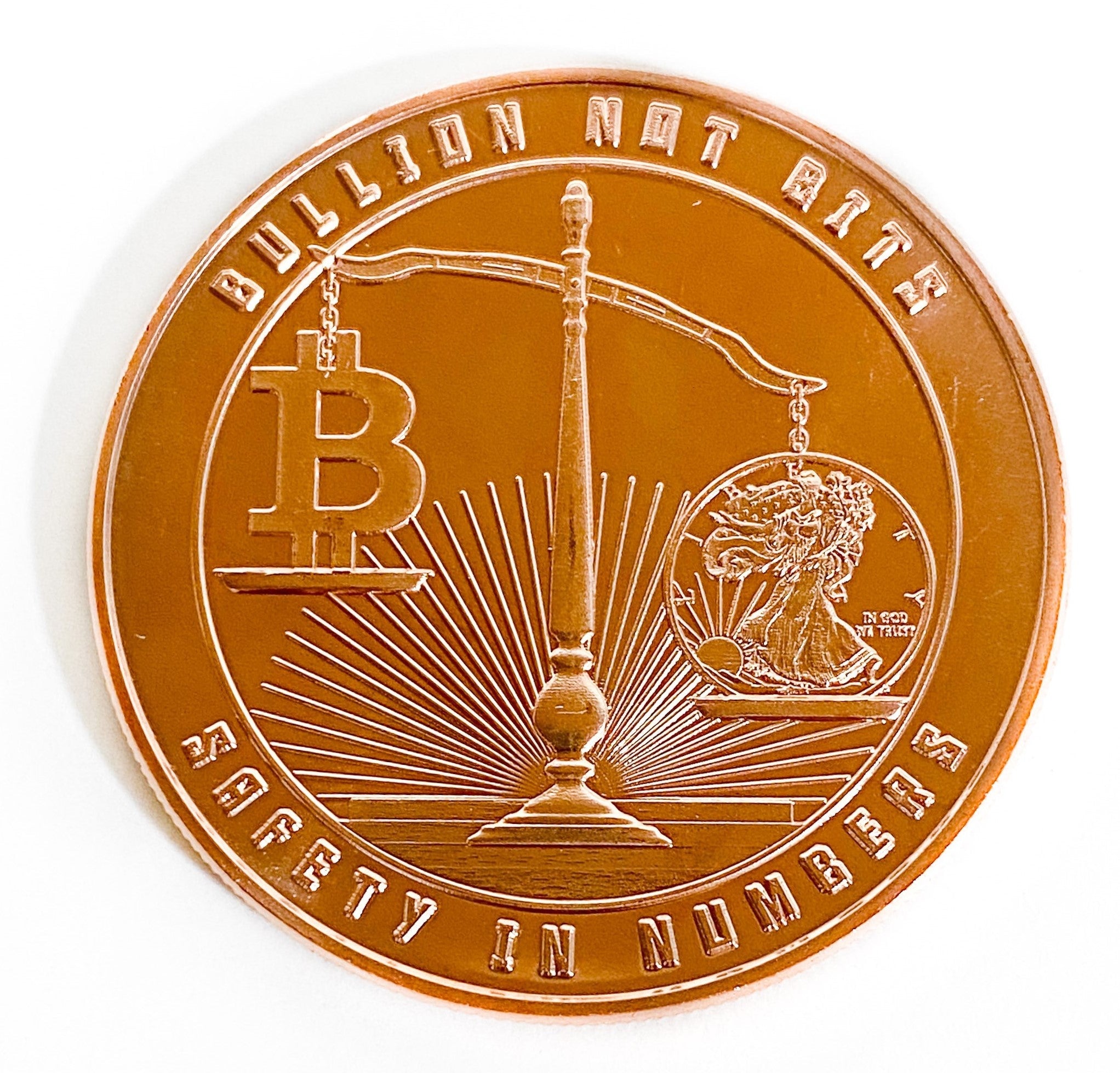 1 oz Copper Round - Bullion Not Bits