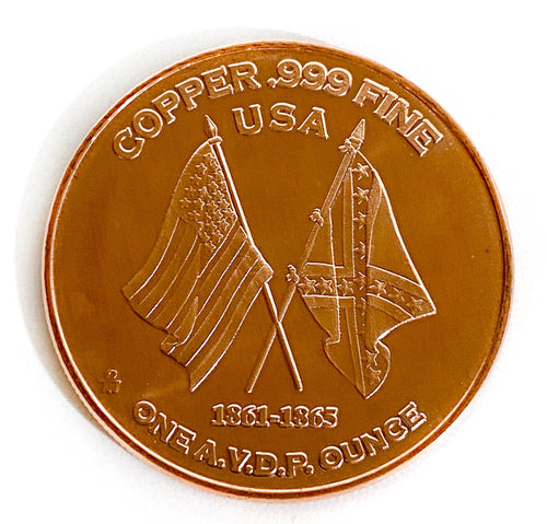 1 oz Copper Round - Monitor vs Virginia