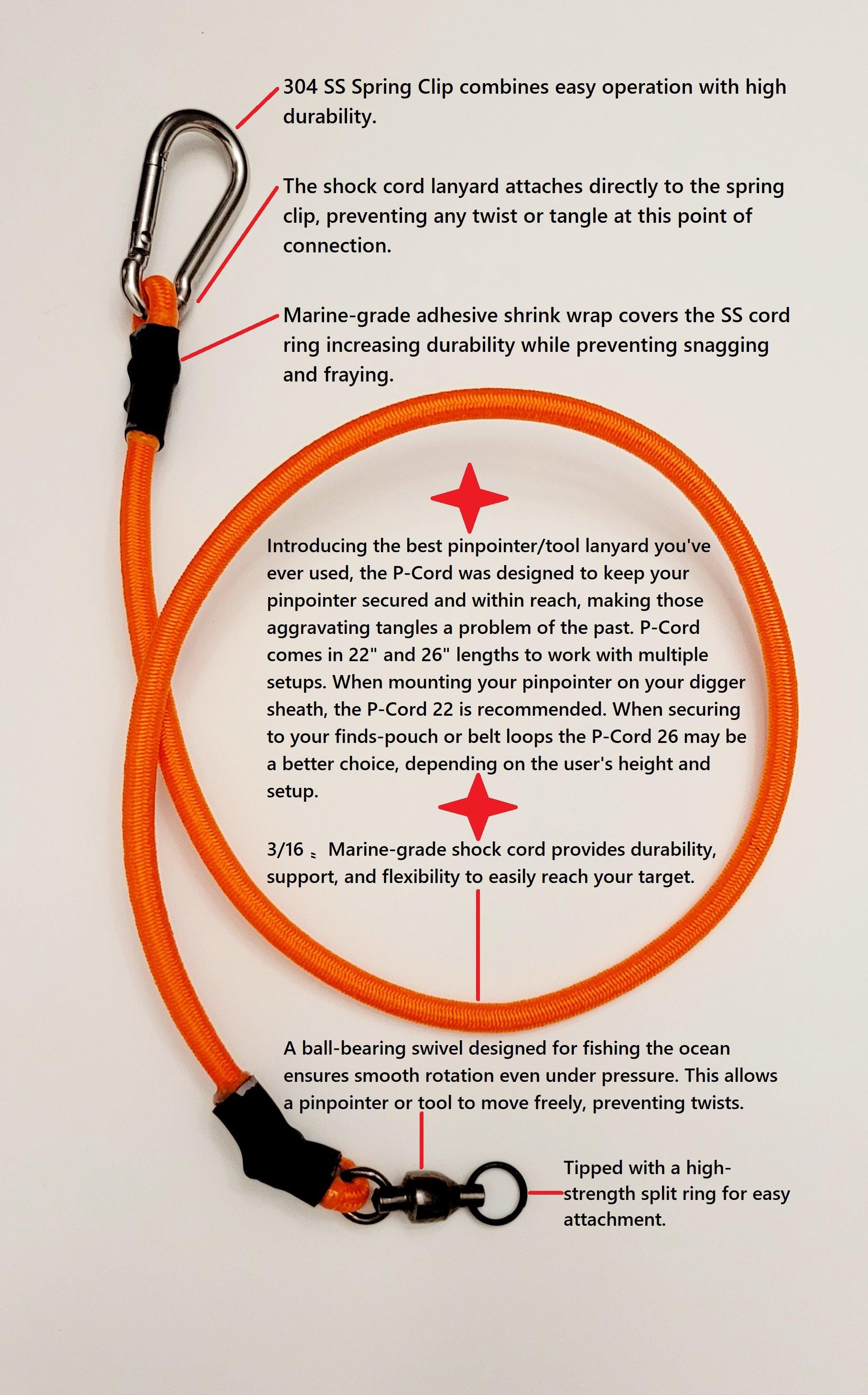 Vets Dig Beeps P-Cord Lanyard 22"