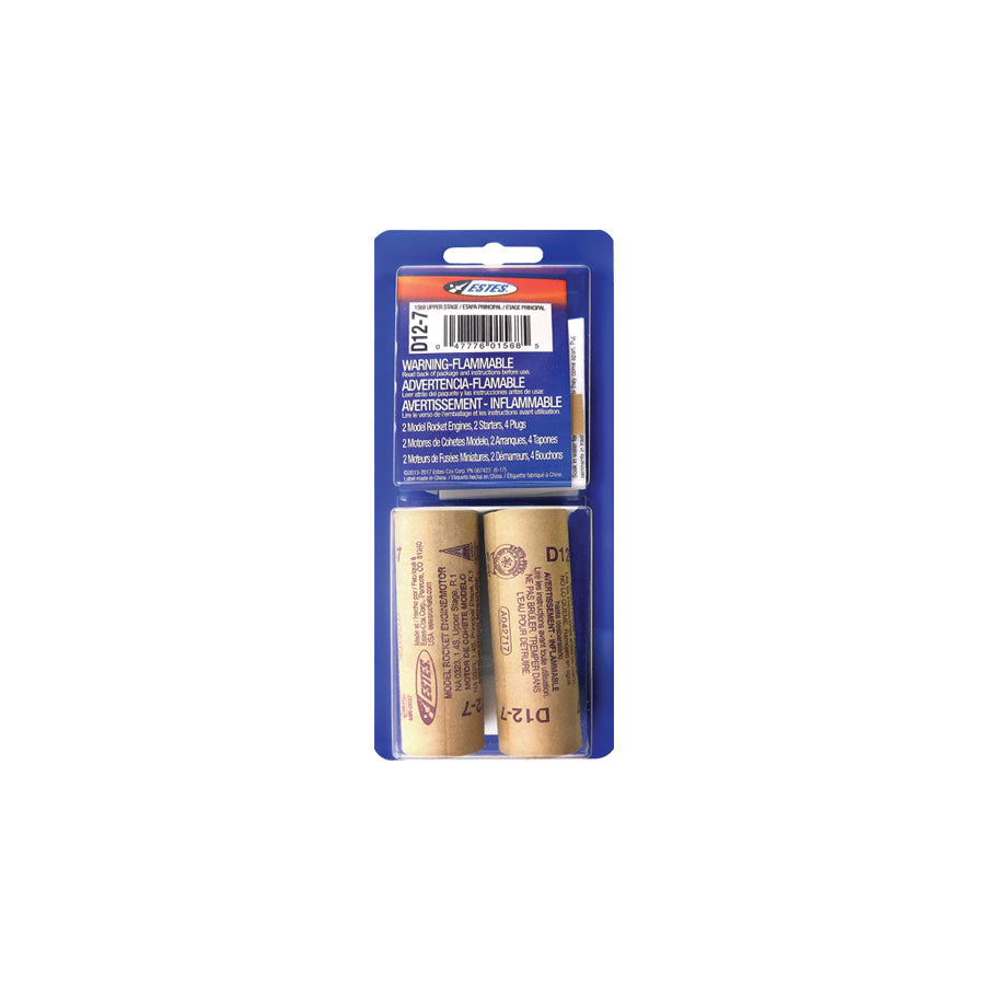 Estes Rockets - D12-7 Model Rocket Engines, (2pk)
