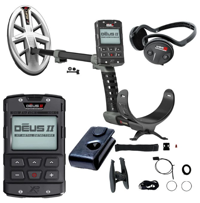 DEUS II Detector - Elliptical FMF Coil (9,5"x5"), RC & WSAST, ENGLISH Manual