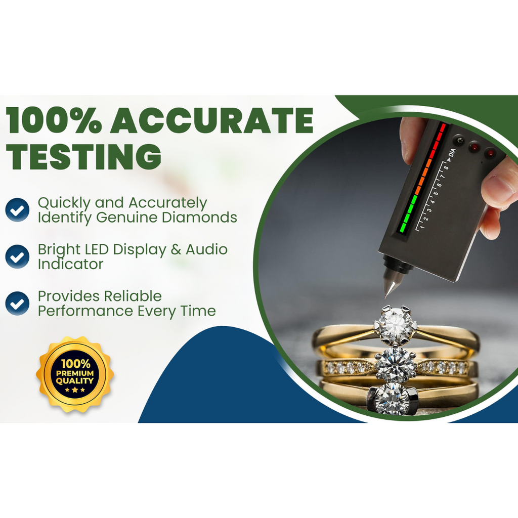 GTE Diamond Analyzer + JSP Nickel Testing Solution (1/2 oz) + N35 Neodymium Magnet – Test Nickel, Gold, Silver & Gemstones