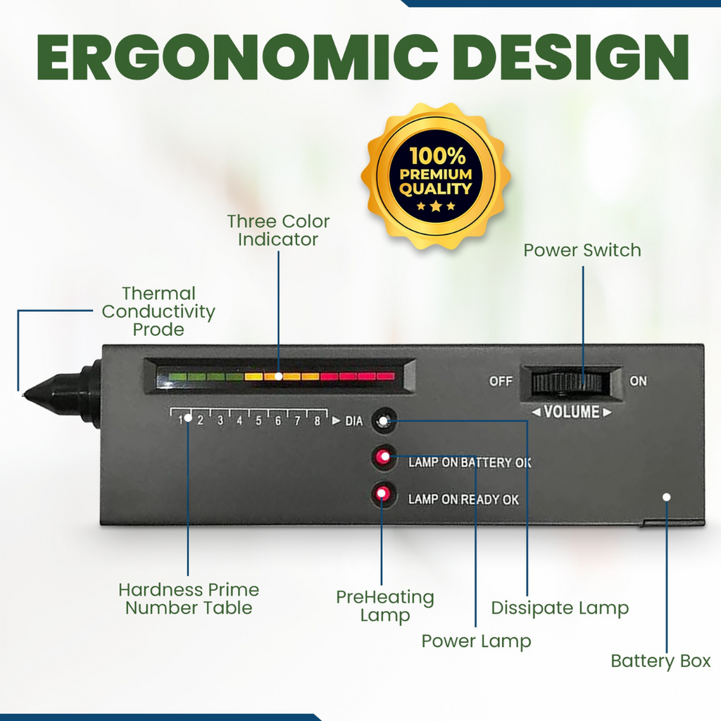 GTE Digital Diamond Tester – Electronic Gemstone & Jewelry Testing Tool