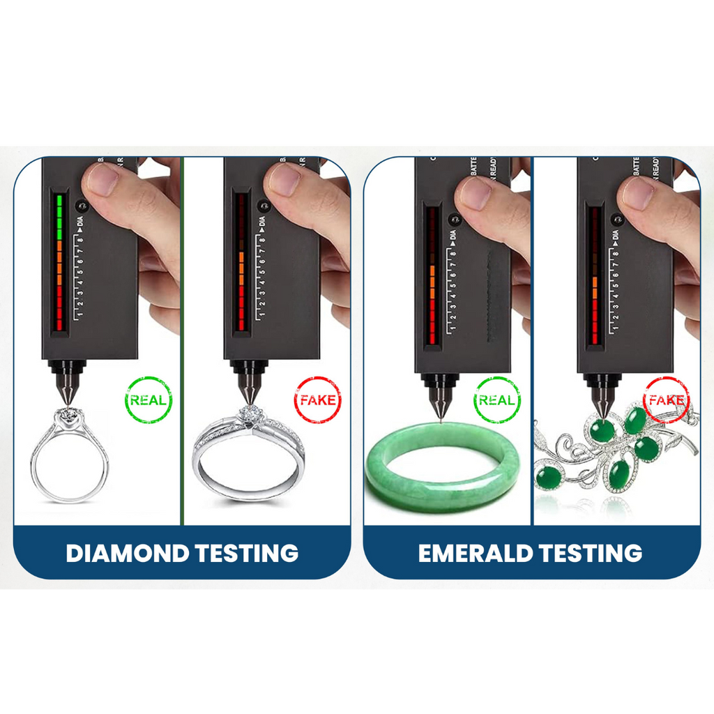 GTE Diamond Analyzer & Rare Earth Magnet Gold & Silver Testing Kit with White 2''x2'' Stone
