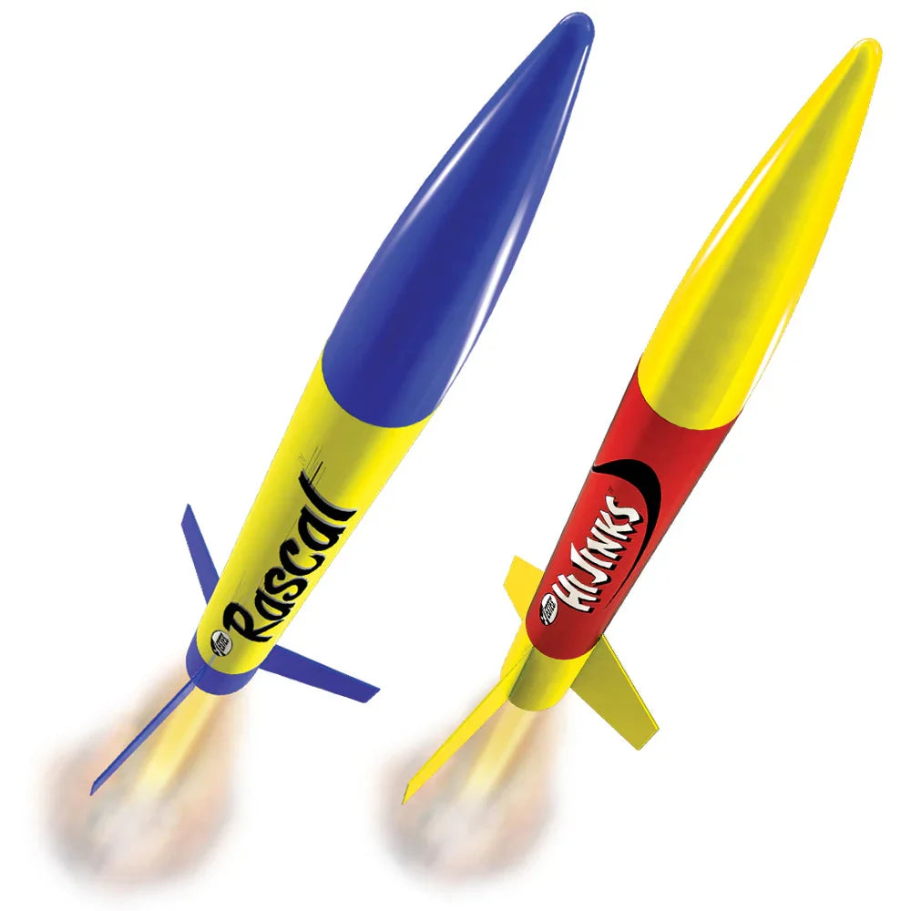 Rascal™ & HiJinks™ Launch Set - Rocket-Building Kit, Beginner Flying-Rocket-Model Kit for Ages 10+