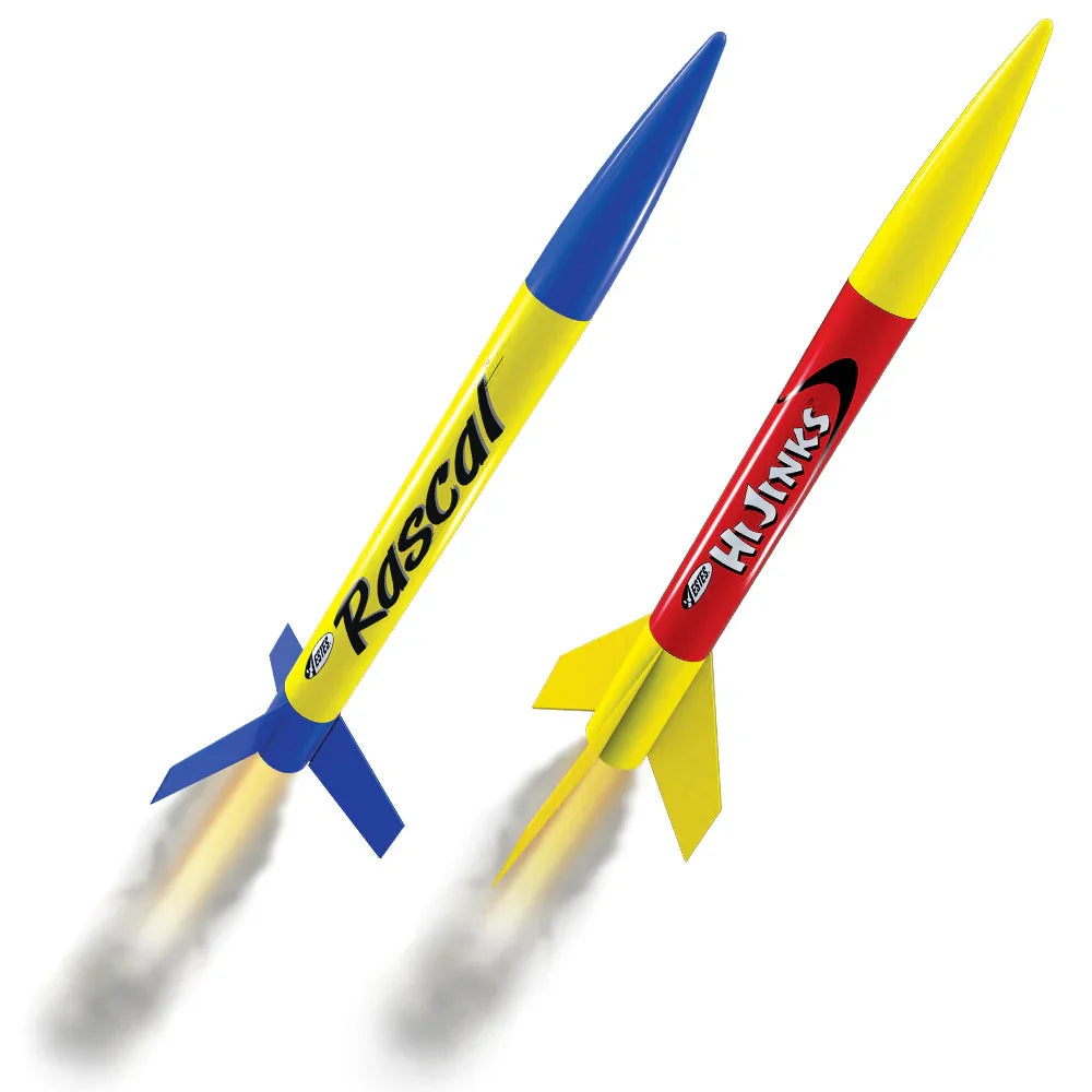 Rascal™ & HiJinks™ Launch Set - Rocket-Building Kit, Beginner Flying-Rocket-Model Kit for Ages 10+