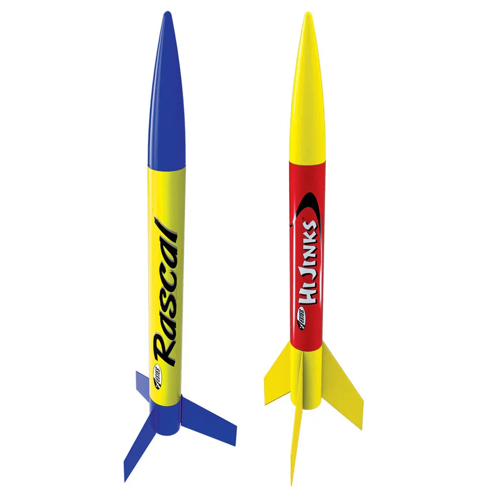Rascal™ & HiJinks™ Launch Set - Rocket-Building Kit, Beginner Flying-Rocket-Model Kit for Ages 10+