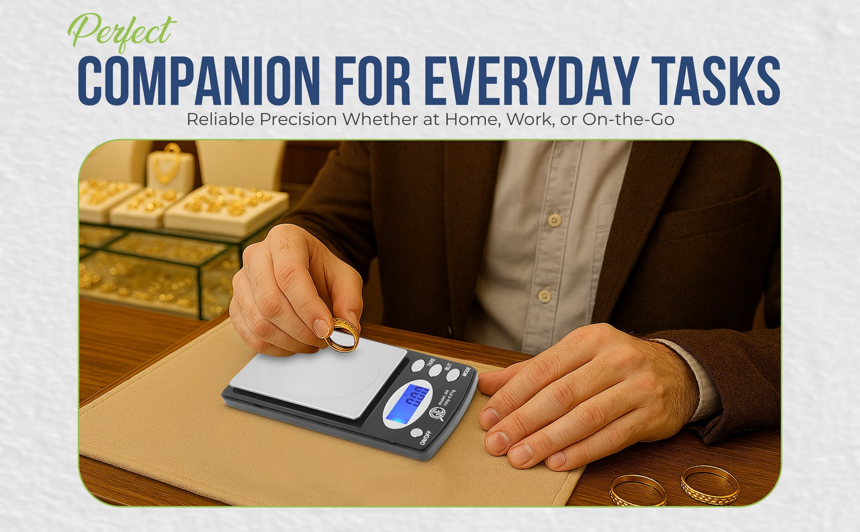 GTE 100AX Professional Digital Jewelry Scale – 6 Modes: g, oz, gn, ct, ozt, dwt - 100g × 0.01g Accuracy