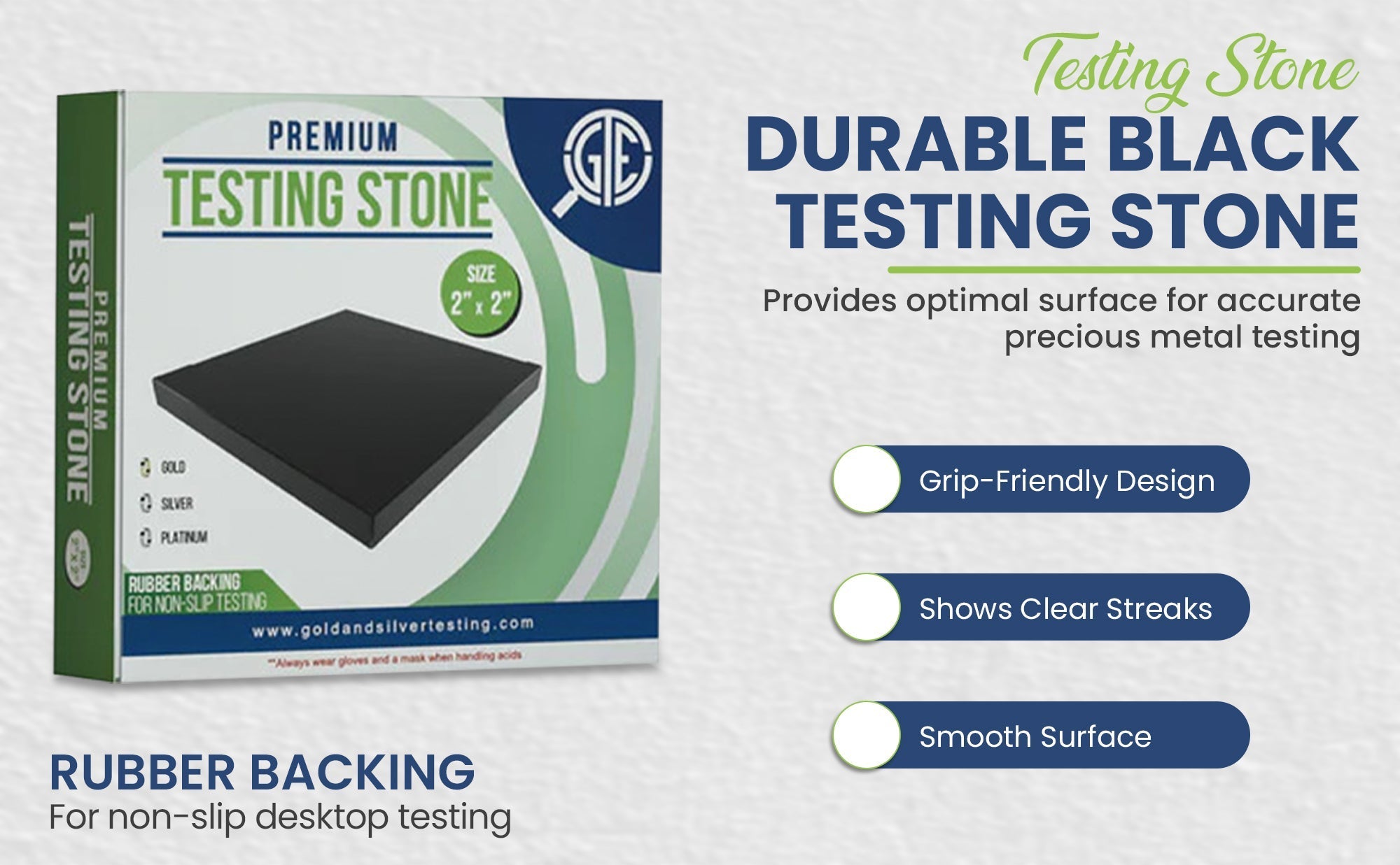 JSP Gold 10K & 14K Jewelry Testing Acid Tester Kit + Scratch Stone Detect Precious Metals