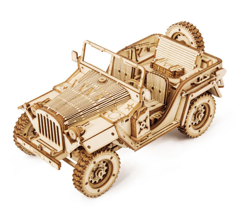 ROKR Army Jeep Scale Model 3D Wooden Puzzle MC701