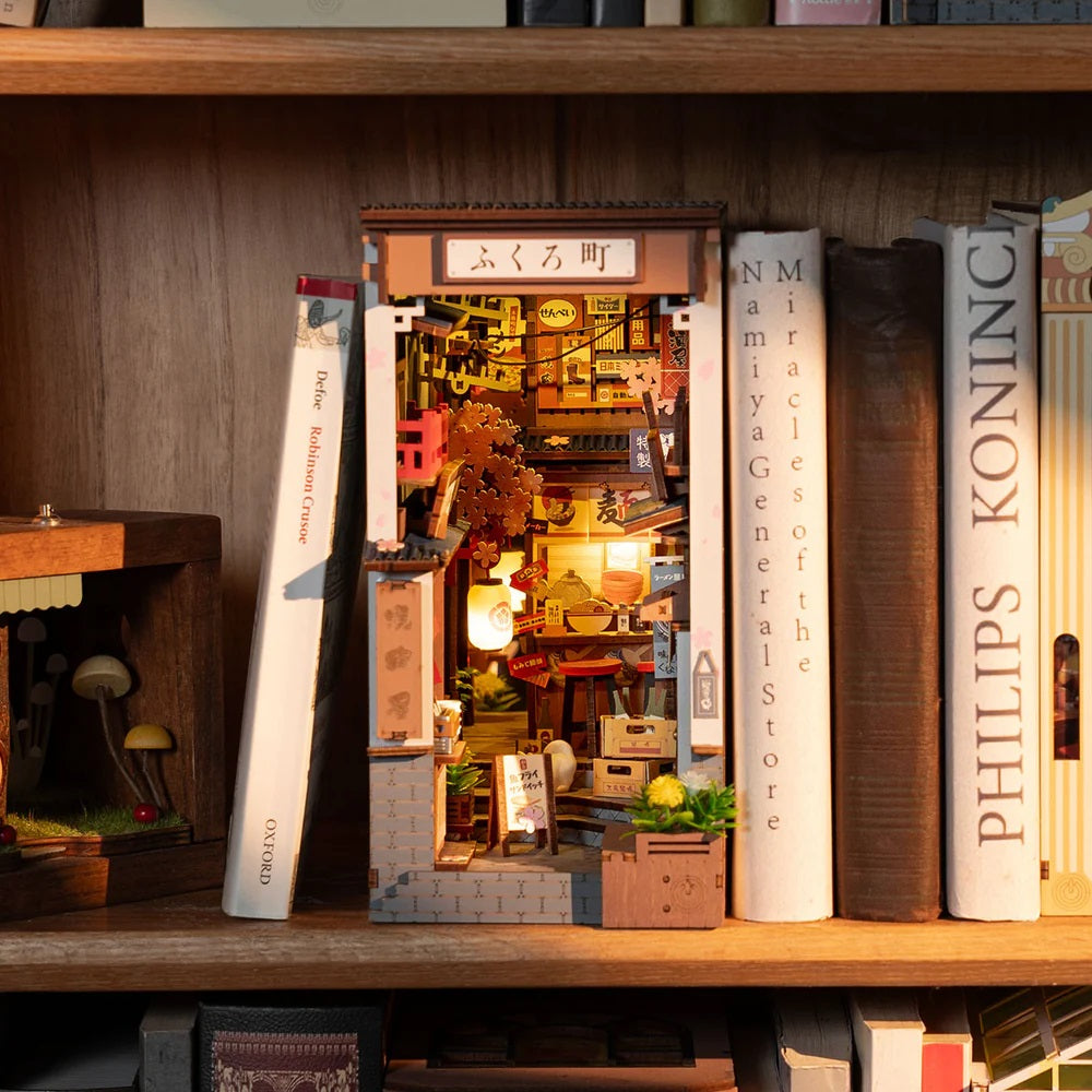 Rolife Sakura Wine Alley DIY Book Nook Kit TGB11