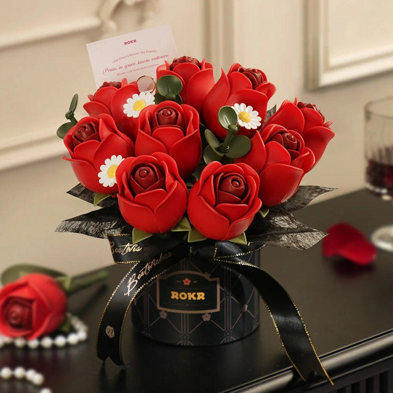 ROKR Red Rose Bouquet DIY 3D Puzzle AF02J