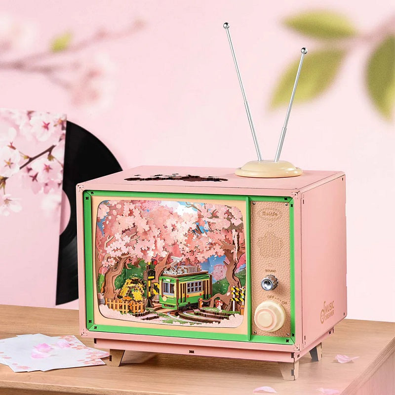 Rolife Sakura Dreamy Tour DIY Music Box 3D Wooden Puzzle AMT02