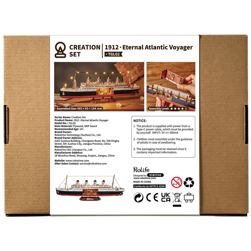 Rolife 1912 Eternal Atlantic Voyager 3D Wooden Puzzle TGL02