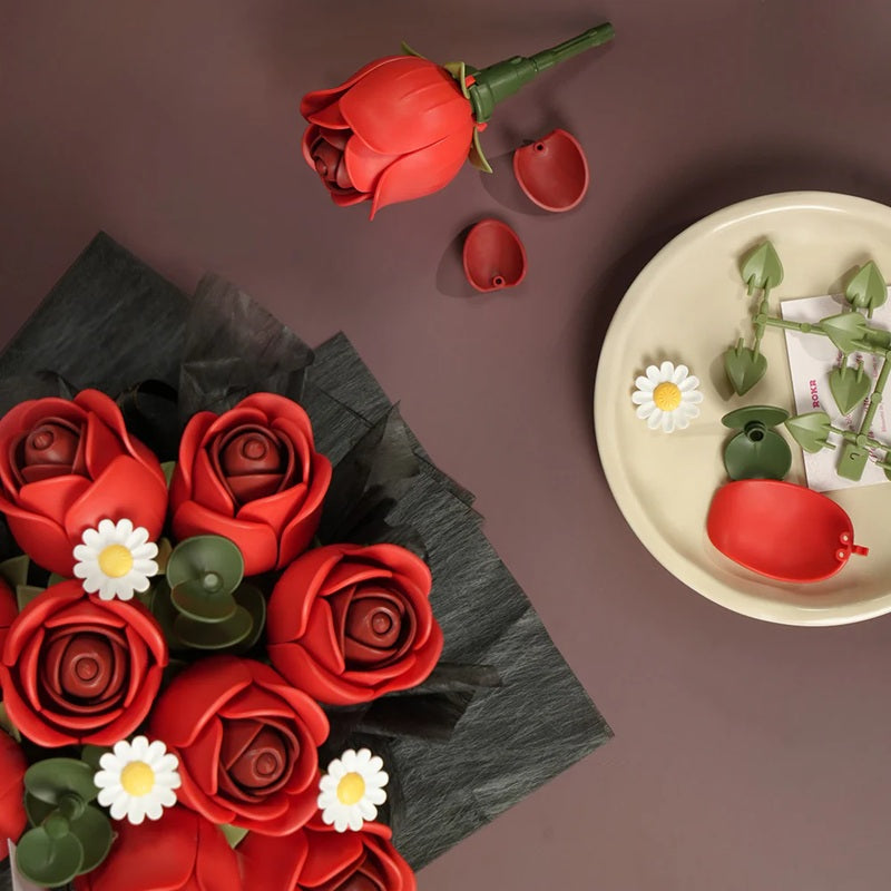ROKR Red Rose Bouquet DIY 3D Puzzle AF02J