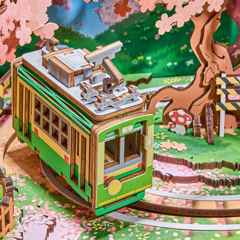 Rolife Sakura Dreamy Tour DIY Music Box 3D Wooden Puzzle AMT02