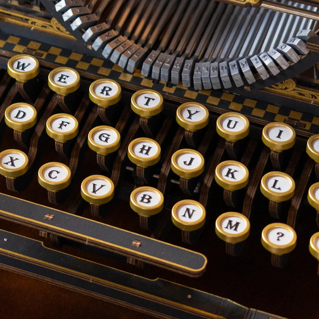 ROKR Mechanical Typewriter Wooden 3D Puzzle LK703B (Classic Version)