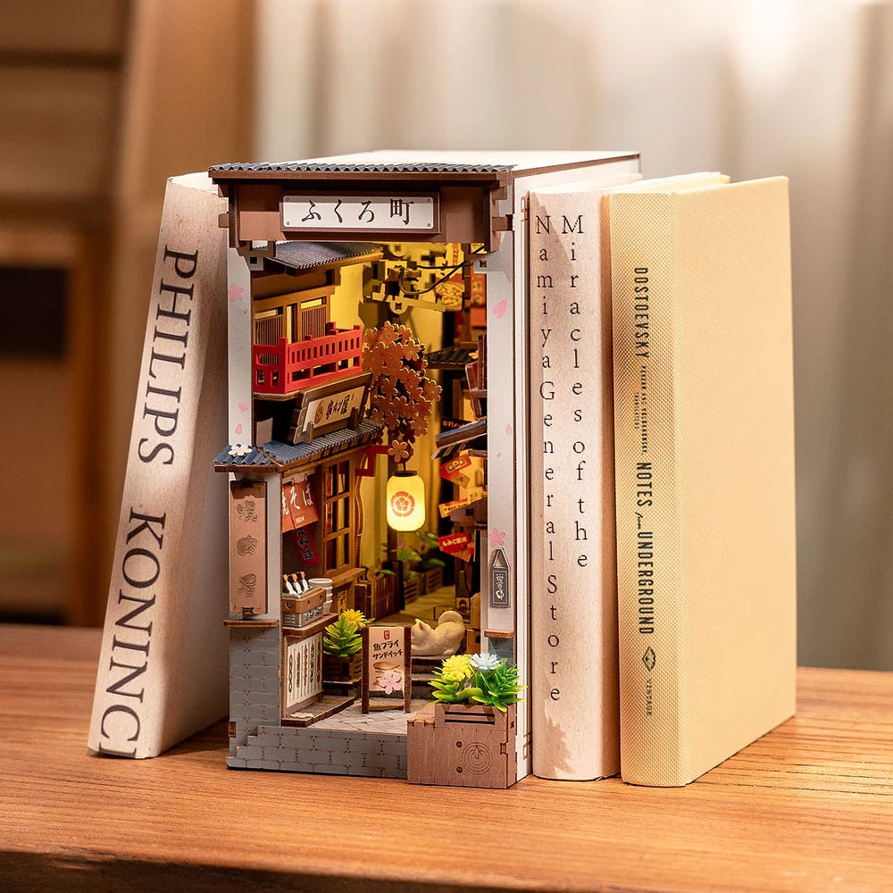 Rolife Sakura Wine Alley DIY Book Nook Kit TGB11