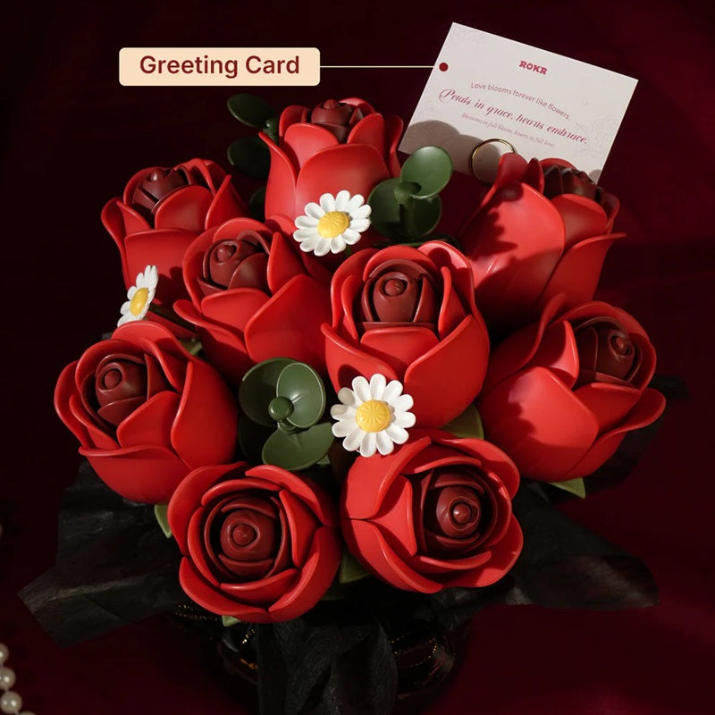 ROKR Red Rose Bouquet DIY 3D Puzzle AF02J