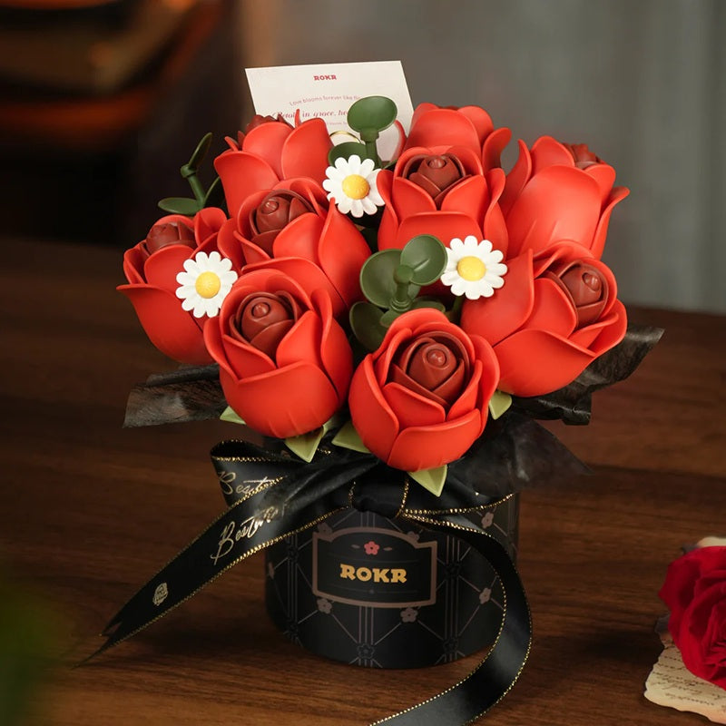 ROKR Red Rose Bouquet DIY 3D Puzzle AF02J
