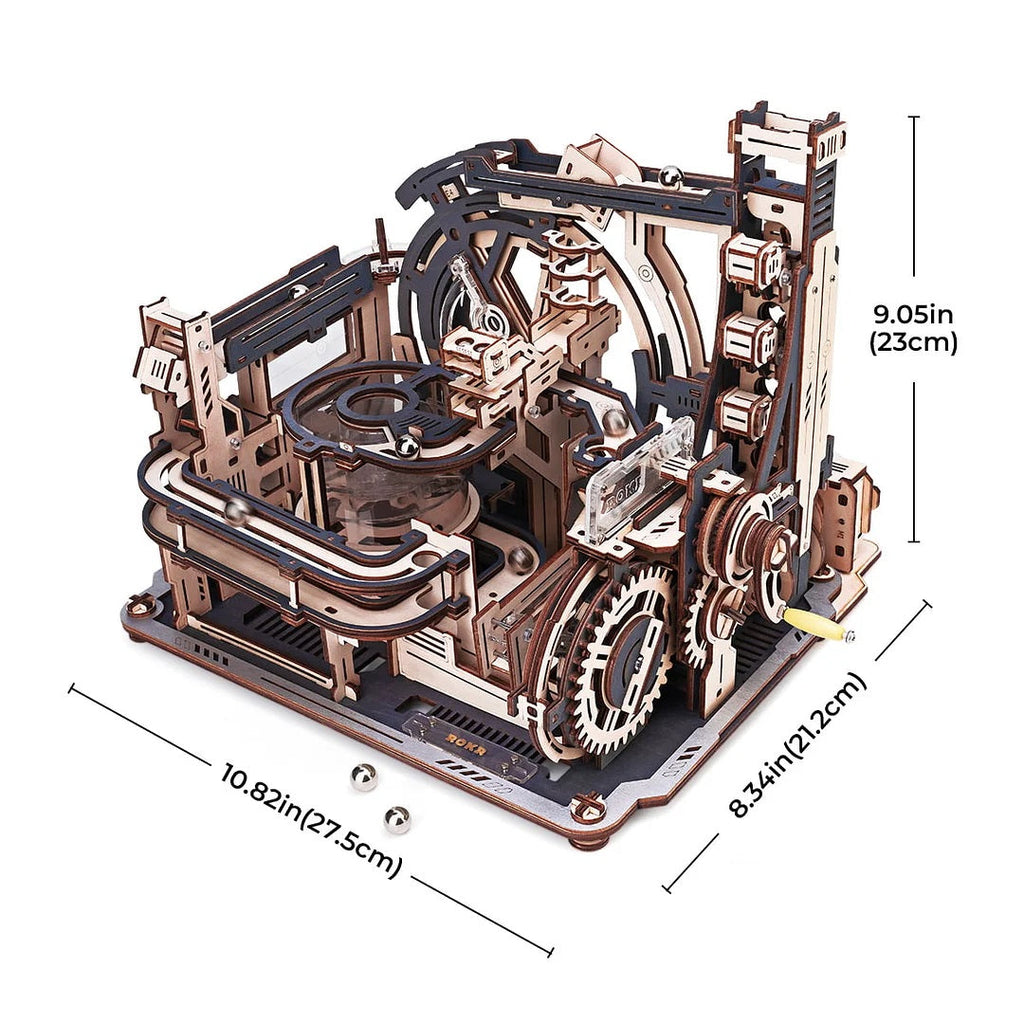 ROKR - Marble Spaceport Marble Run 3D Wooden Puzzle LGC01