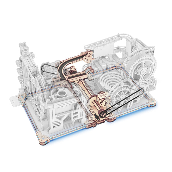 ROKR - Marble Spaceport Marble Run 3D Wooden Puzzle LGC01