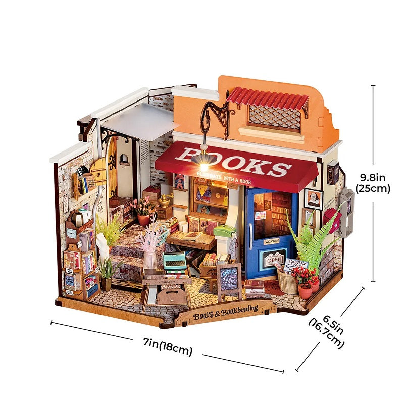 Rolife - Corner Bookstore, DIY Miniature House Kit