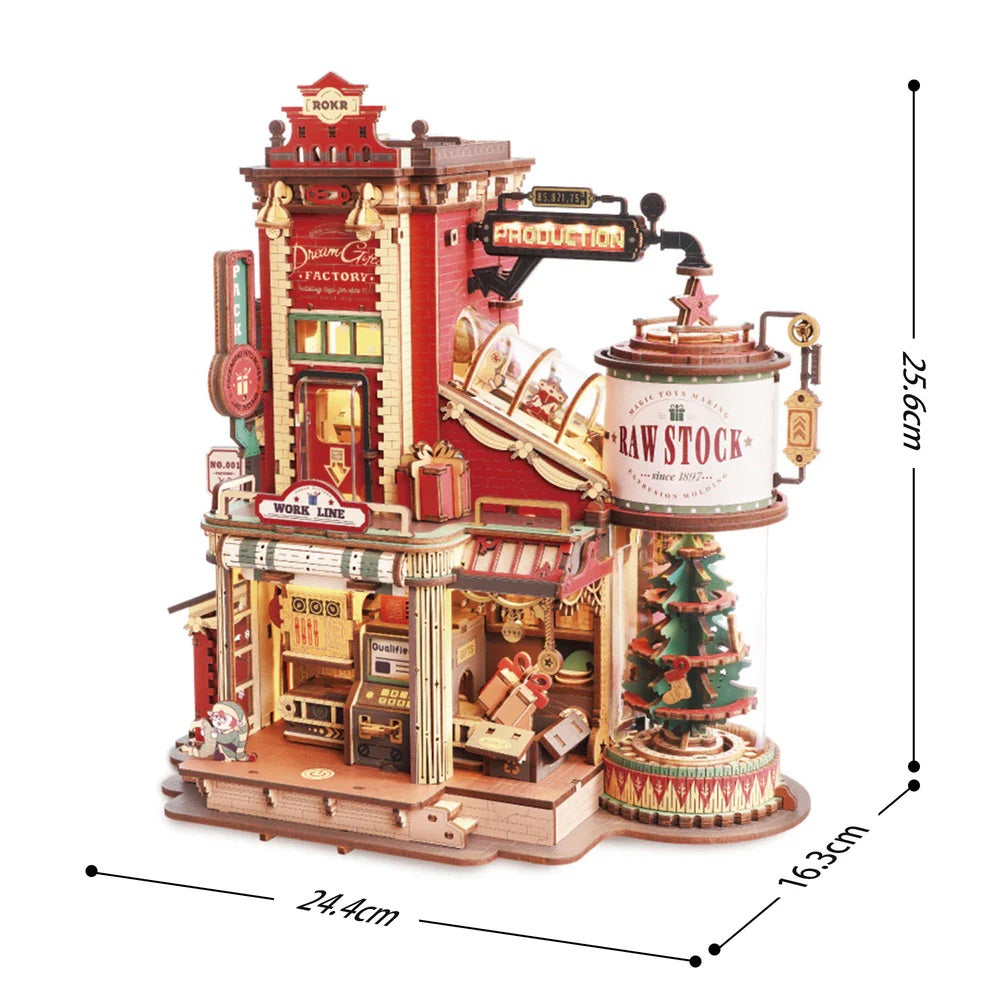 ROKR-Robotime - Christmas Dream Gift Factory Wooden Music Box