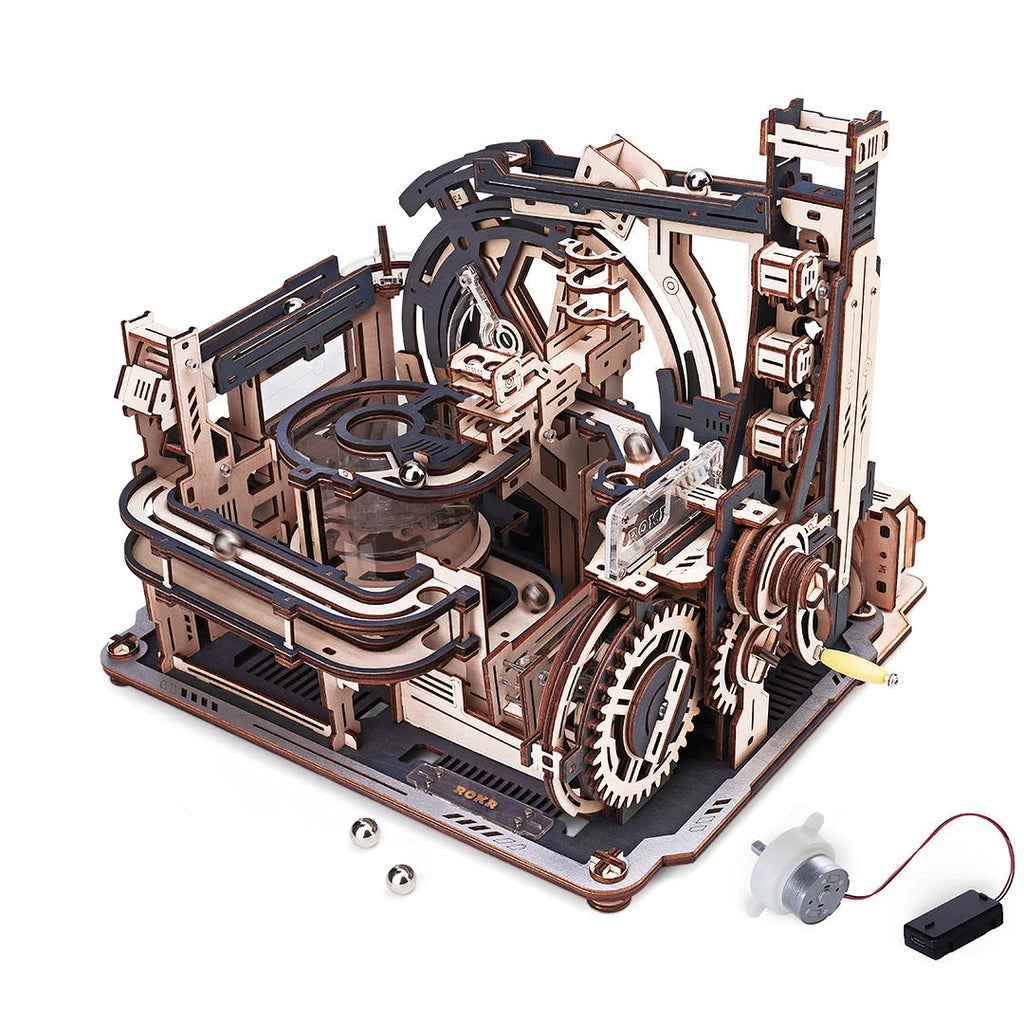 ROKR - Marble Spaceport Marble Run 3D Wooden Puzzle LGC01