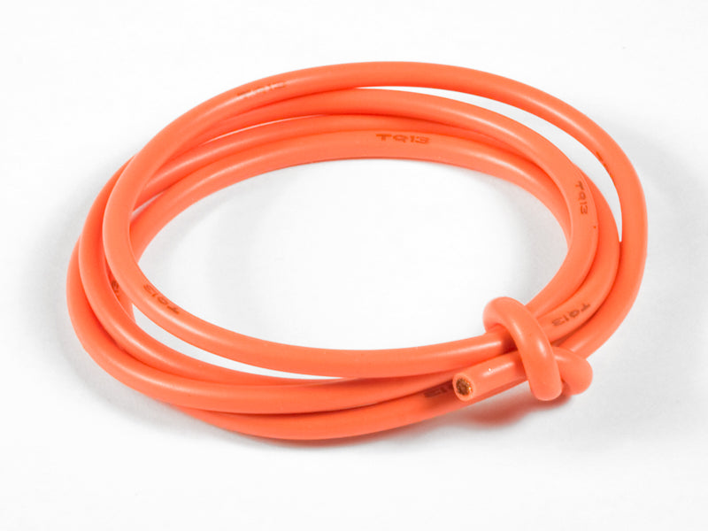 TQ Wire - 13 Gauge Super Flexible Wire- Orange 3'