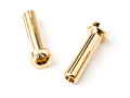 TQ Wire - 4mm Male Bullets Low Profile (pr.) Gold 14mm