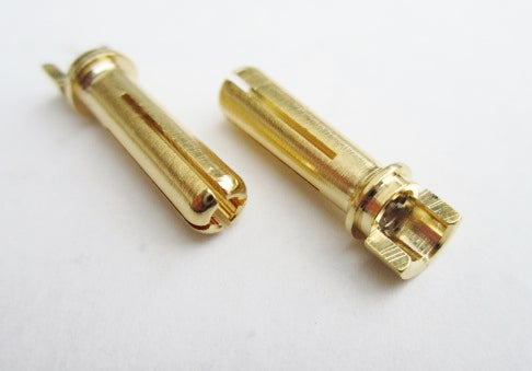 TQ Wire - 4mm Male Bullets Narrow-top (pr.) Gold 18mm