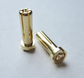 TQ Wire - 5mm Male Bullets Low Profile (pr.) Gold 19mm