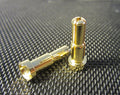 TQ Wire - 4mm + 5mm Double Male Bullets (pr.) Gold 20mm