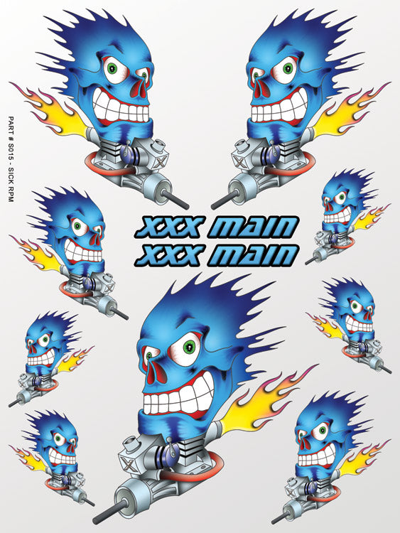 XXX Main Racing - Sick RPM Sticker Sheet