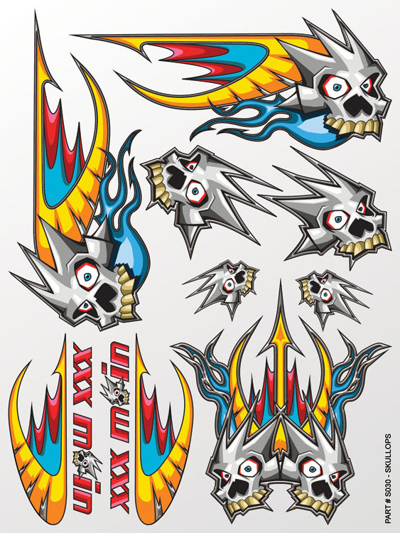 XXX Main Racing - Skullops Sticker Sheet
