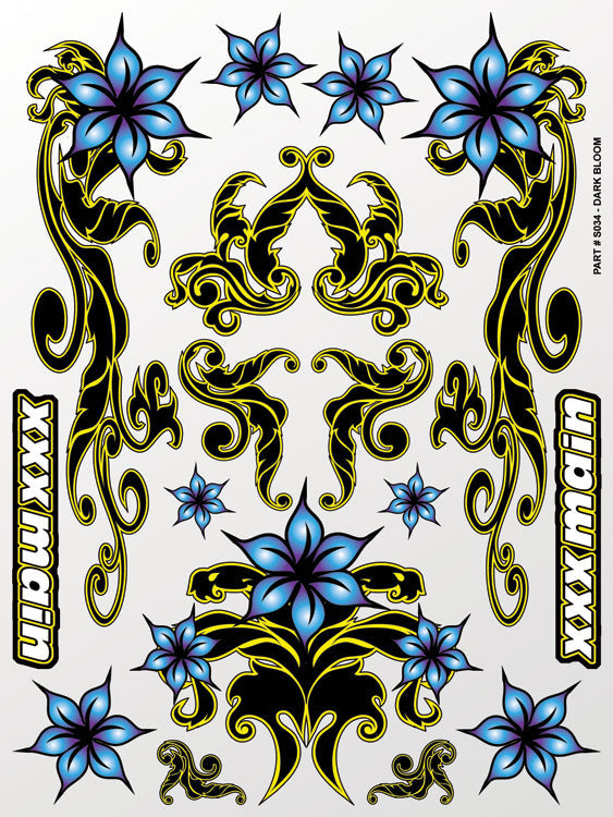 XXX Main Racing - Dark Bloom Sticker Sheet