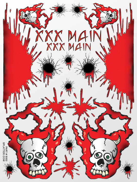 XXX Main Racing - Splatter Cow Sticker Sheet
