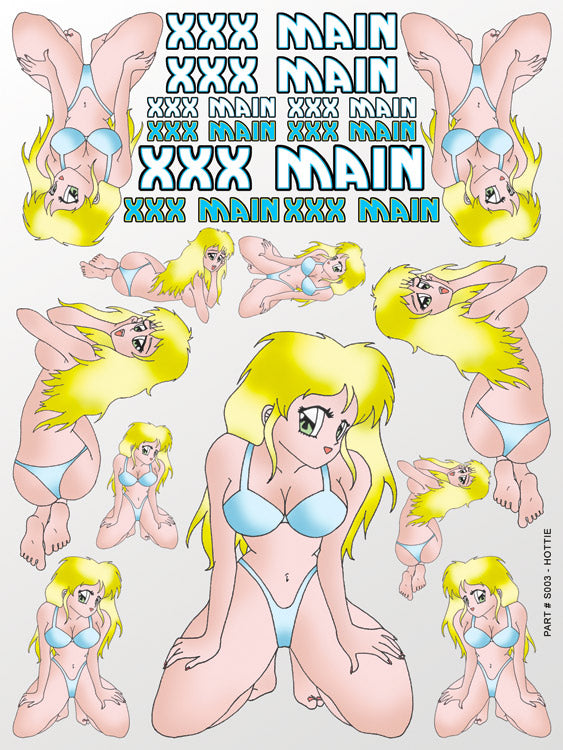 XXX Main Racing - Hottie Sticker Sheet