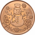 1 oz Copper Round - Snowman