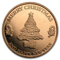 1 oz Copper Round - Christmas Tree