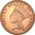 1 oz Copper Round - $3 Indian Princess