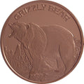 1 oz Copper Round - Grizzly Bear
