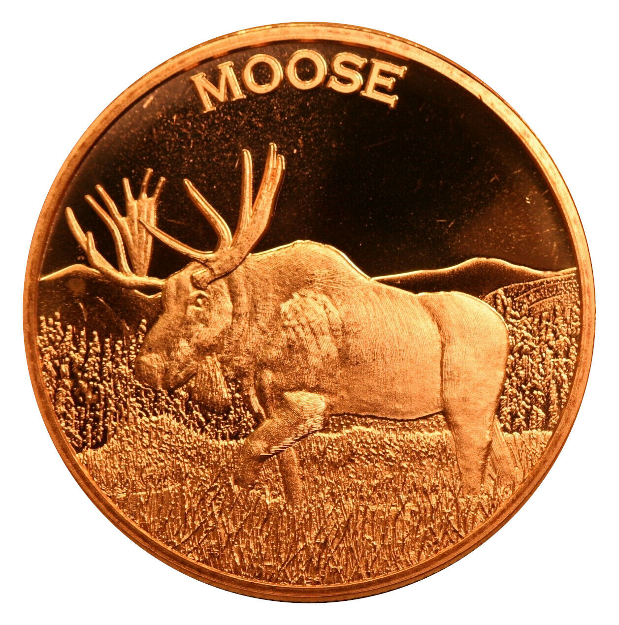 1 oz Copper Round - Moose