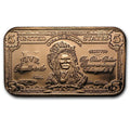 1 oz Copper Bar - $5 Indian Chief Note