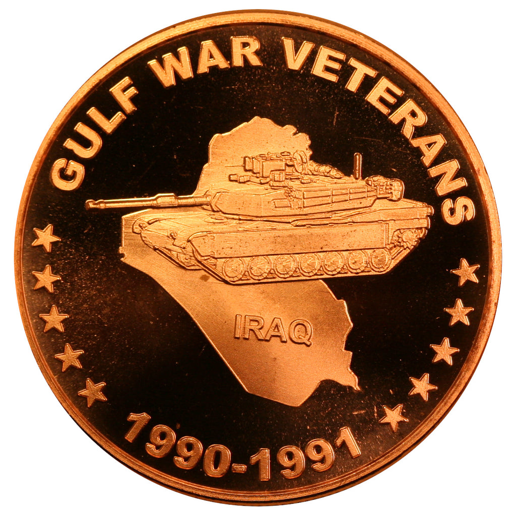 1 oz Copper Round - Gulf War Veterans