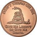 1 oz Copper Round - Don't Tread on Me Rattlesnake - Presale Available 7/1/26