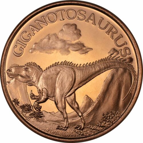 1 oz Copper Round - Giganotosaurus