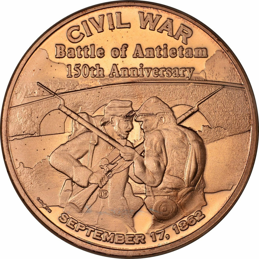 1 oz Copper Round - Battle of Antietam